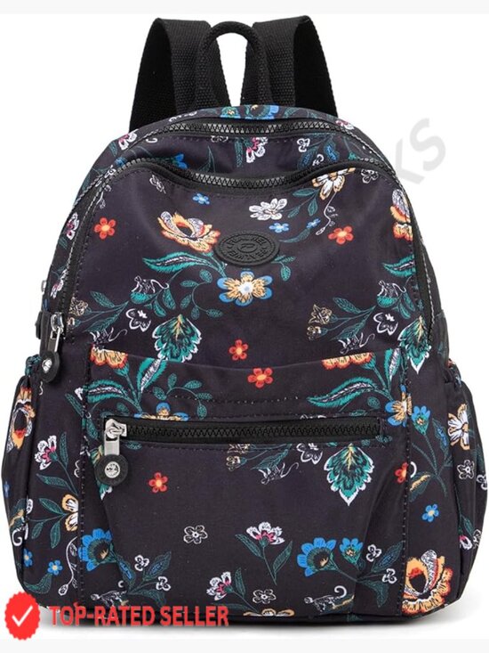 Mini Nylon Backpack Purse Women Anti Theft Travel Bag Small Daypack 9 Pockets main image 6